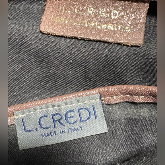 Two-Tone Black and Brown Leather Tote Bag - Picture 7 of 7